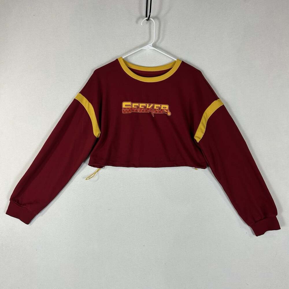 Harry Potter Wizarding World Quidditch Seeker Game Shirt Unisex Medium Red L/S